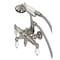 Kingston Brass CA23T8 3-3/8" Tub Wall Mount Clawfoot Tub Faucet with Hand Shower, Brushed Nickel CA23T8 - alternate 1